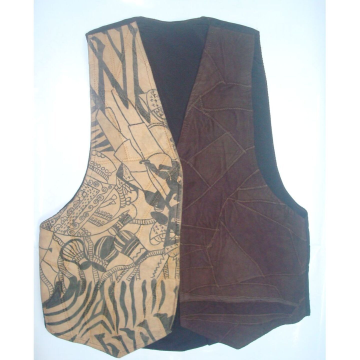 Samyaka® Sleeveless Dual Shade Pattern Printed Jacket 