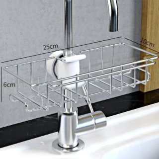 Samyaka® Adjustable Faucet, Sink Storage Rack
