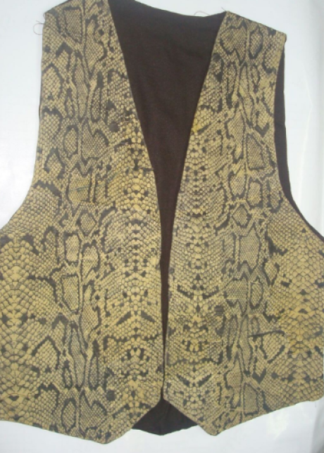 Samyaka® Sleeveless Snake Skin Pattern Printed Jacket 