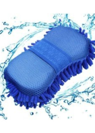 Samyaka® Wash And Dry 2-In-1 Multipurpose Microfibre Cleaning Sponge ,Car Duster