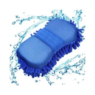 Samyaka® Wash And Dry 2-In-1 Multipurpose Microfibre Cleaning Sponge ,Car Duster