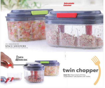 Grecy 1 Pull is 48 Knife Cuts Twin Chopper like Rassi