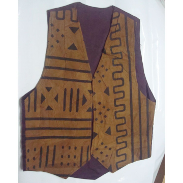 Samyaka® Sleeveless Wavey Pattern Printed Jacket 