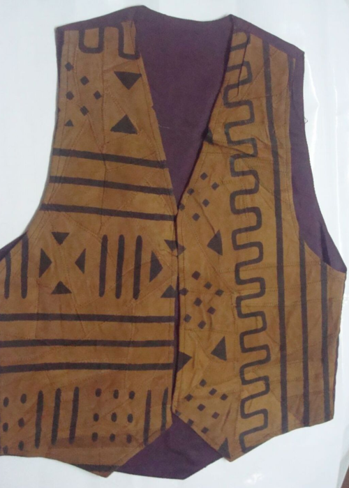 Samyaka® Sleeveless Wavey Pattern Printed Jacket 