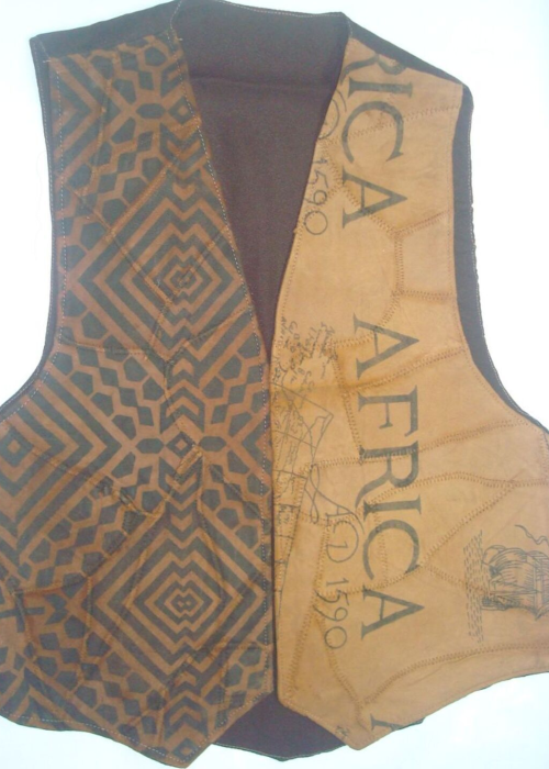 Samyaka® Sleeveless Africa Dual Pattern Printed Jacket 