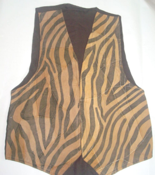 Samyaka® Sleeveless Brown & Black Stripes Printed Jacket 