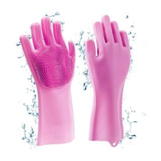 Samyaka® 1 Pair, Multipurpose Cleaning Scrubbere Glove, For Dish Washing