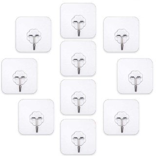 Samyaka® Pack Of 10 Pieces Self Adhesive Wall Hooks