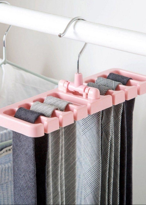Samyaka® Tie Hanger Scarf Belt Rack Belt Tie Holder Mens Organiser