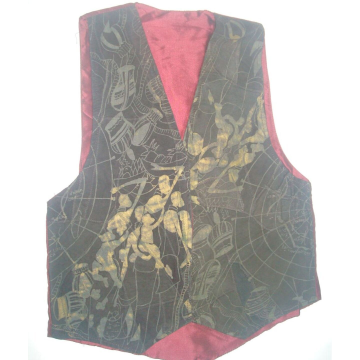 Samyaka® Sleeveless Human Pattern Printed Jacket 