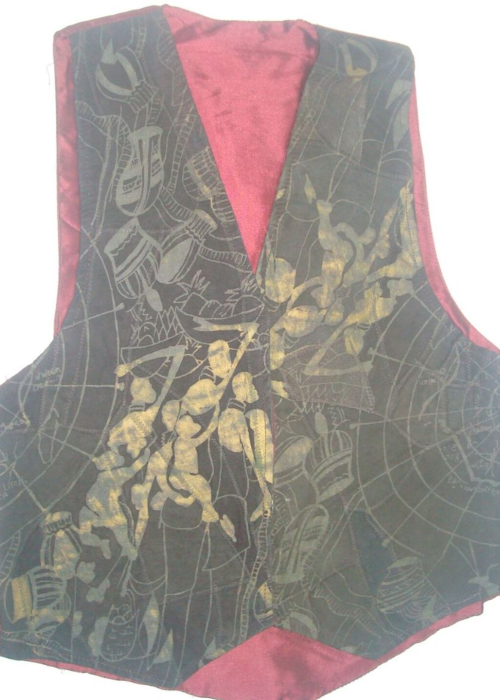 Samyaka® Sleeveless Human Pattern Printed Jacket 