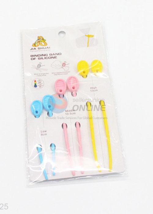 Samyaka® Silicone Zip Tie Binding Band Pack Of 6