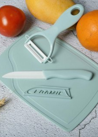 Samyaka® Knife, Peeler & Cutting Board