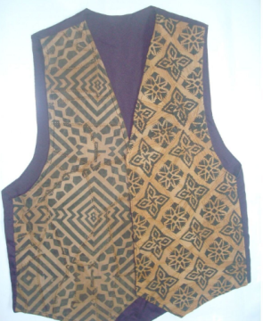 Samyaka® Sleeveless Dual Pattern Printed Jacket 