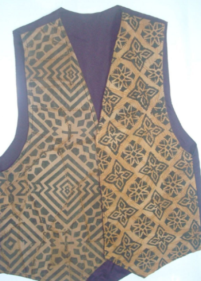 Samyaka® Sleeveless Dual Pattern Printed Jacket 