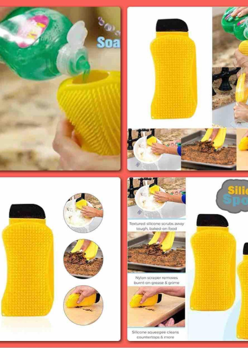 Samyaka® Silicone Scrubber With Dispenser