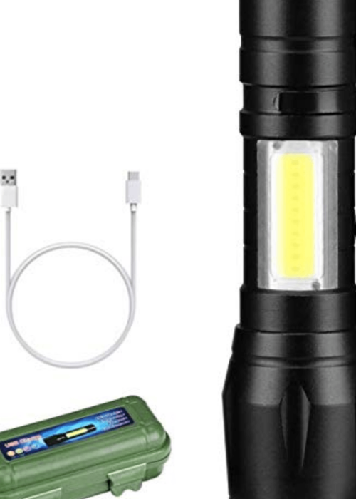 Samyaka® Rechargeable Usb Torch With Case